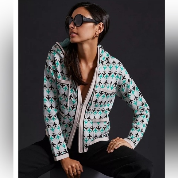 Mauve Jackets & Blazers - Anthropologie Maeve Harriet Zip Cardigan Sweater Rare